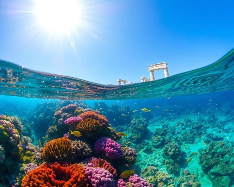 Plongée sous-marine dans les eaux cristallines de la Grèce