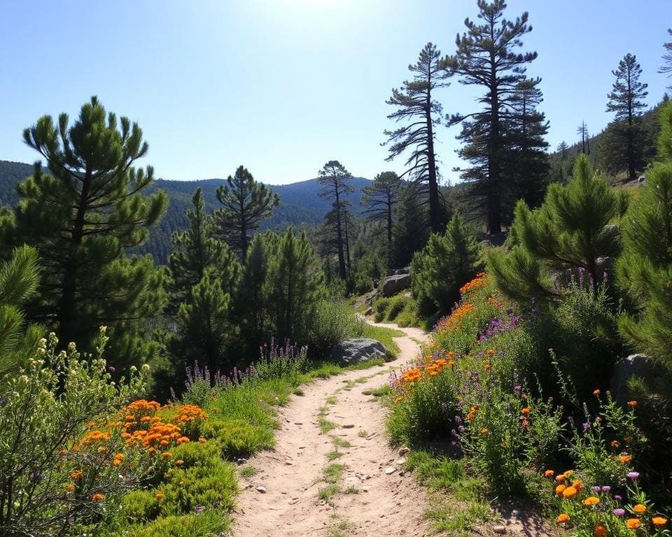 sentiers de randonnée en forêt méditerranéenne