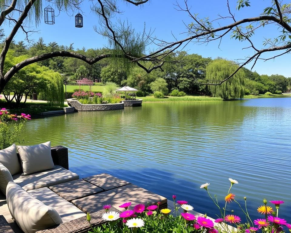 Créer un espace de détente autour d’un étang