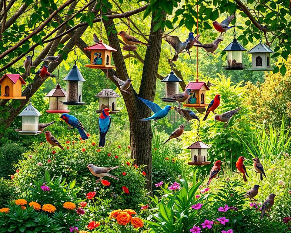 Installer des mangeoires à oiseaux dans votre jardin