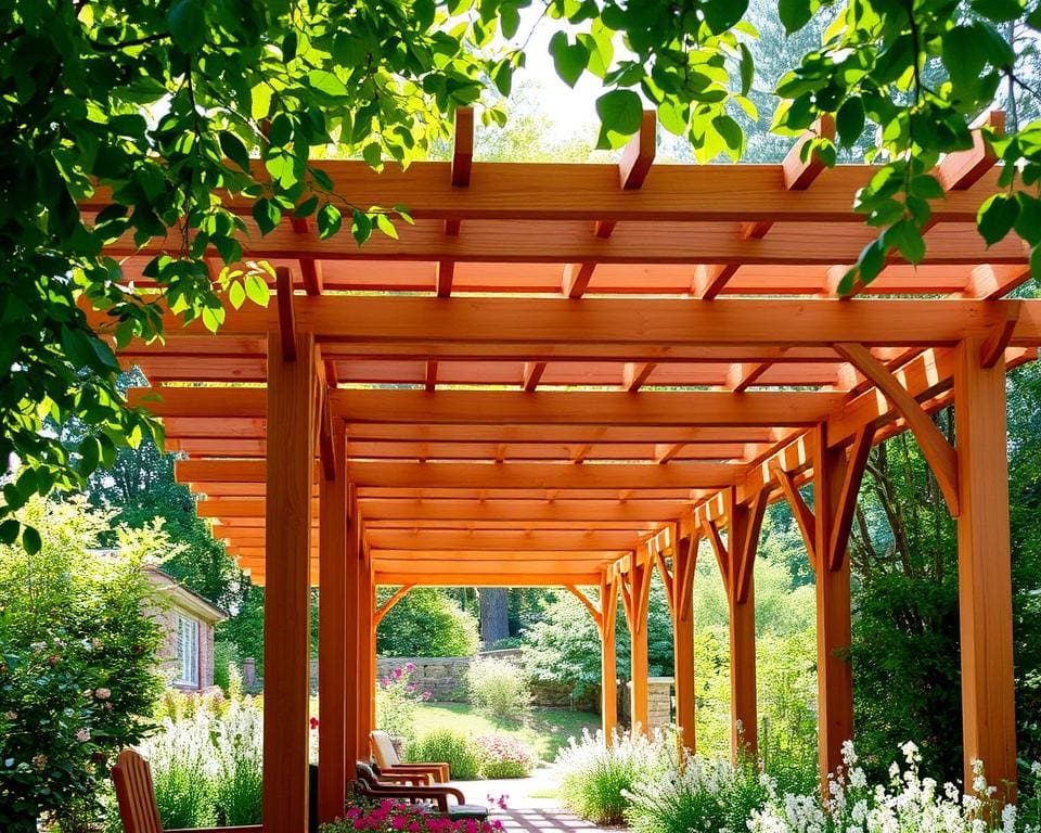 Installer des pergolas en bois pour un jardin ombragé