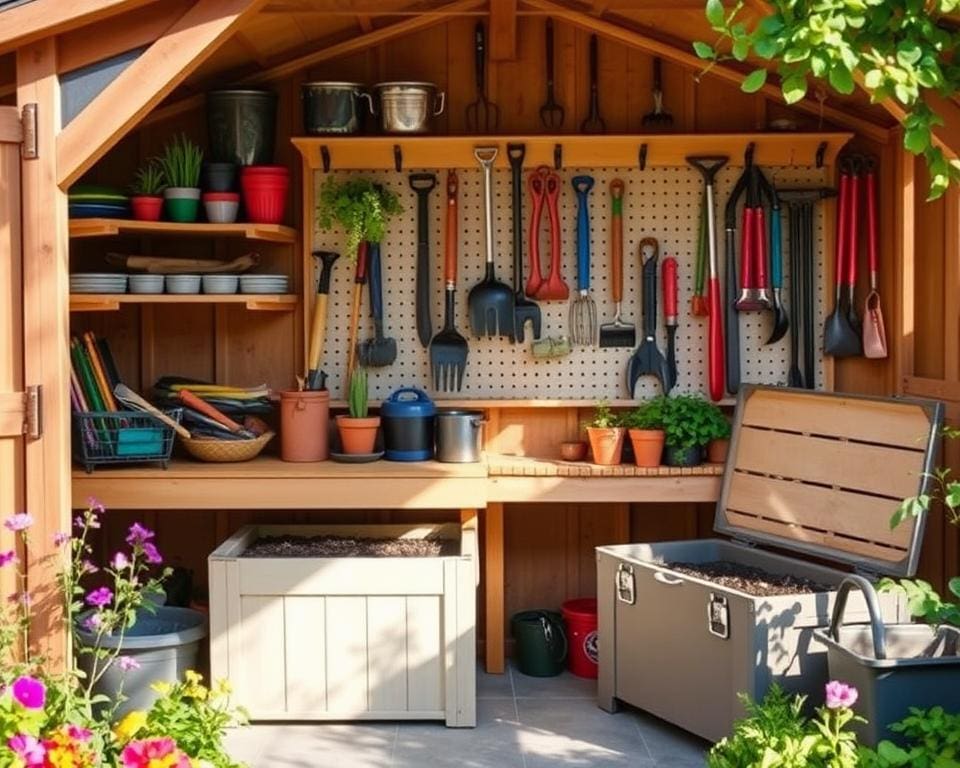 Meilleures options pour stocker les outils de jardinage