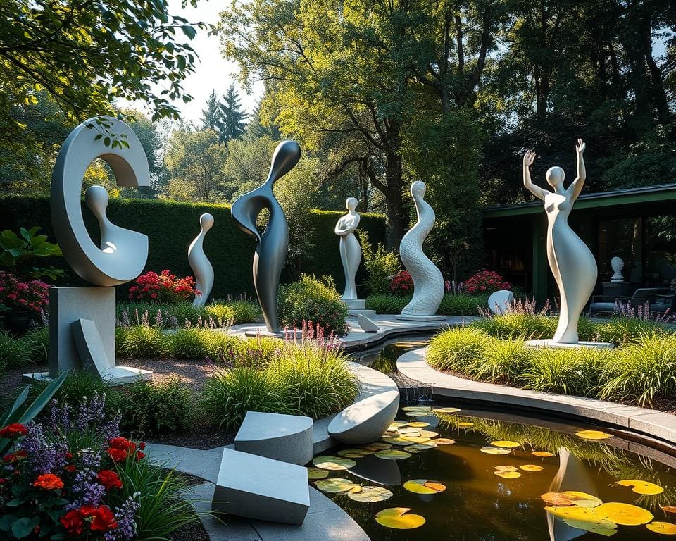 Sculptures modernes : transformer votre jardin en galerie