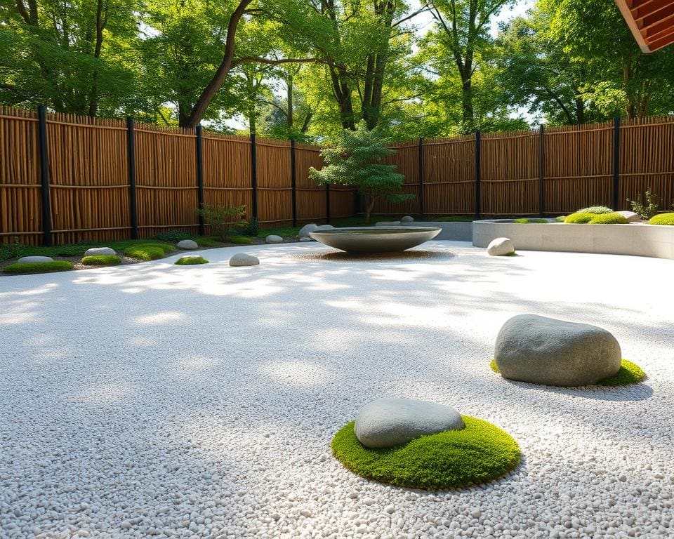 Sérénité naturelle dans un jardin zen