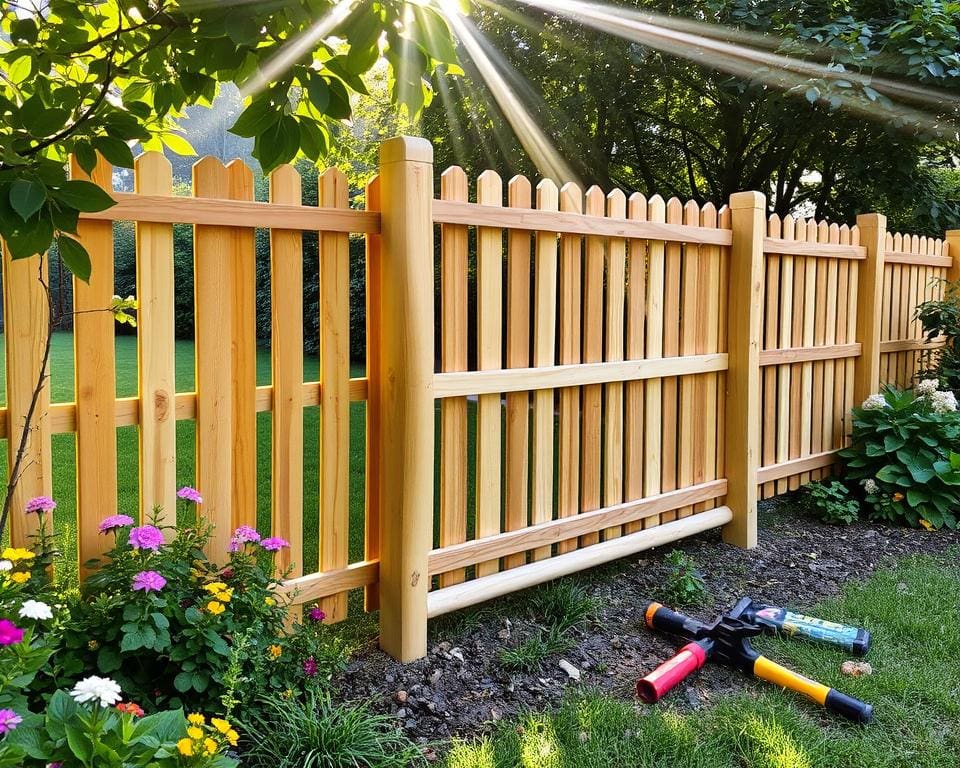 installation de clôture en bois