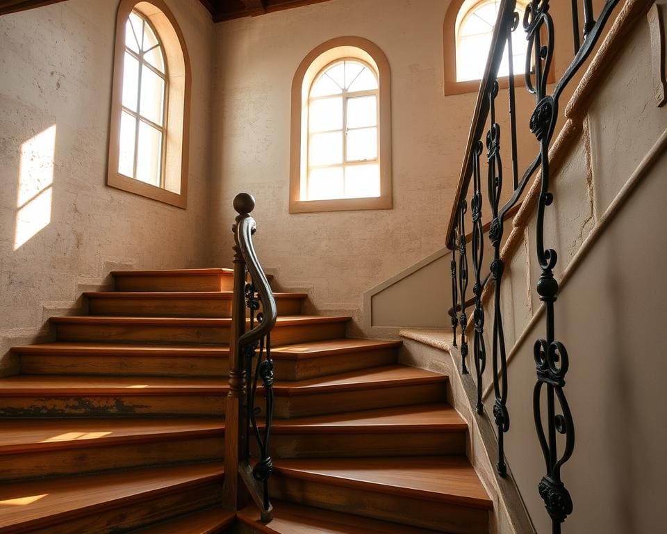 matériaux traditionnels pour escalier ancien