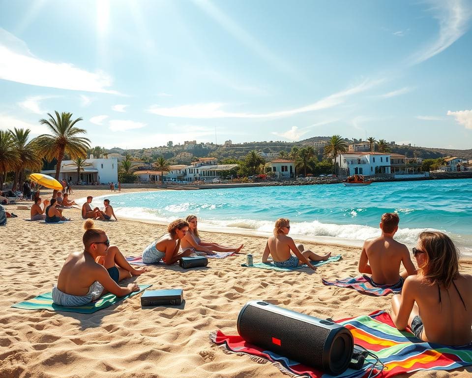 musique haute à la plage