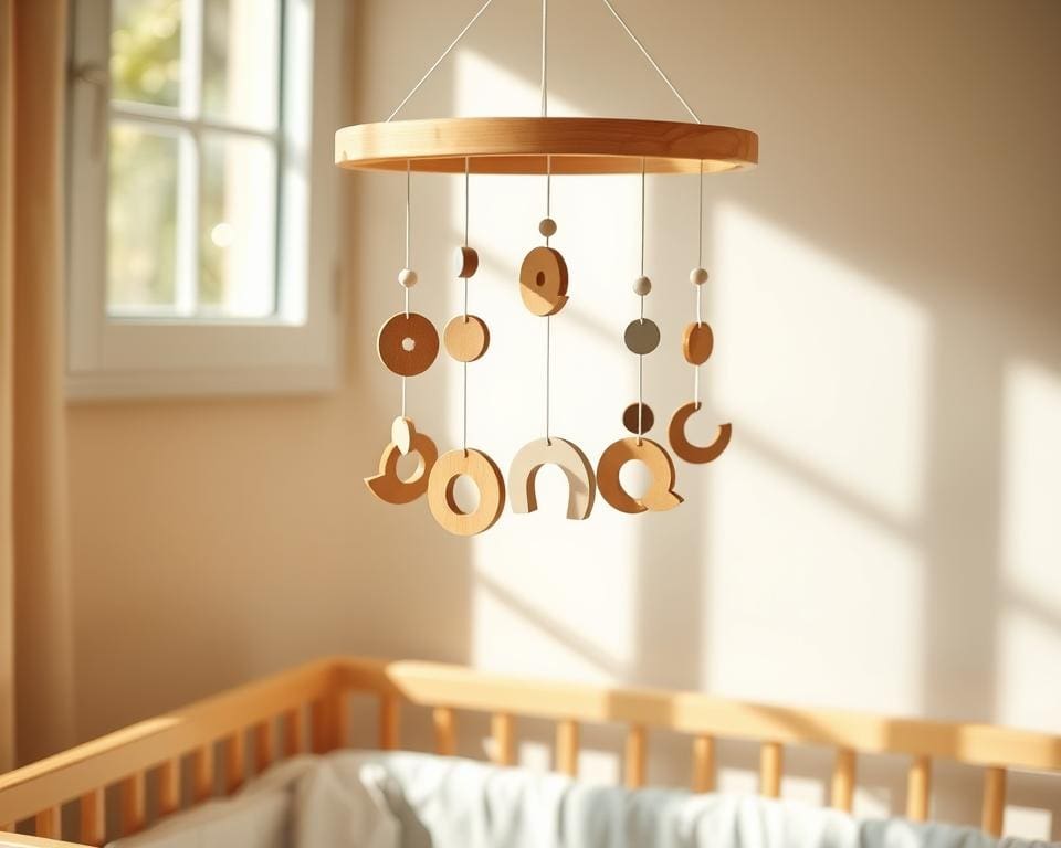 mobile bébé en bois