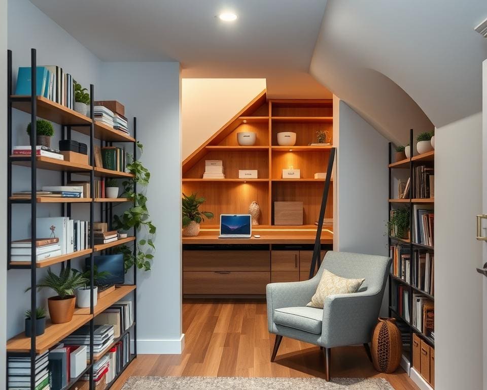 rangement sous escalier
