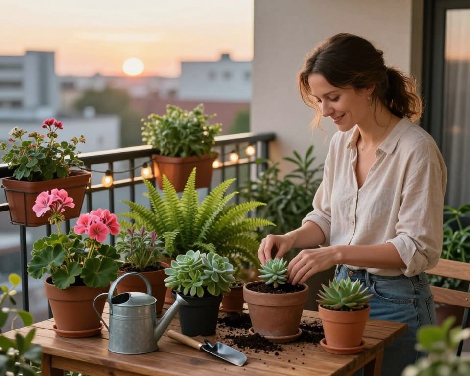 jardinage sur balcon